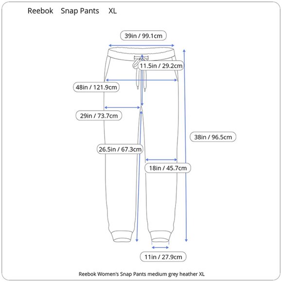 Reebok Women's Snap Pants Size XL Grey Heather Jogger Sweatpants - Picture 6 of 9